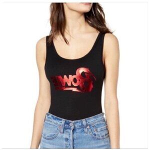 Bowie Black Tank Top Bodysuit Retro Style M Project Karma